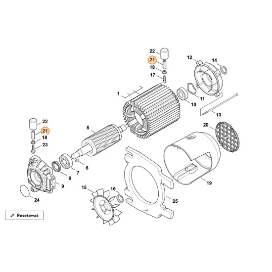 Stihl  Trzpień 4757 608 1800